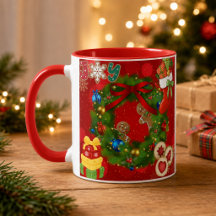 Personalisierter Name Freude Weihnachtskranz Lebku