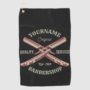 Personalisierter NAME Friseur Rasiermesser Friseur Golfhandtuch