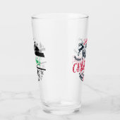 Personalisierter Name Frohe Weihnachten und Neujah Glas (Rechts)