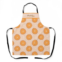 Personalisierter Name Frucht orange und braun