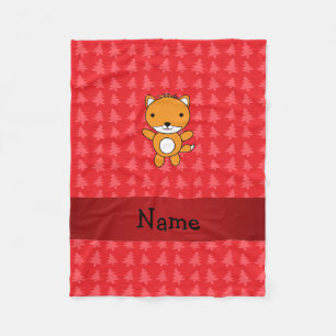 Personalisierter Name Fuchs Fleecedecke