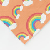 Personalisierter Name Fuchs Orange Regenbogen Fleecedecke (Ecke)