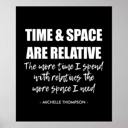 Personalisierter Name Fun Family Quote Typografie Poster (Vorne)