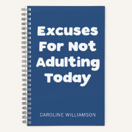 Personalisierter Name Funny Adulting Zitat für Mam Notizblock