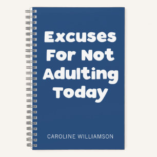 Personalisierter Name Funny Adulting Zitat für Mam Notizblock