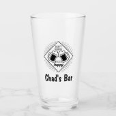 Personalisierter Name Funny Bar Beer Glass Glas (Vorderseite)