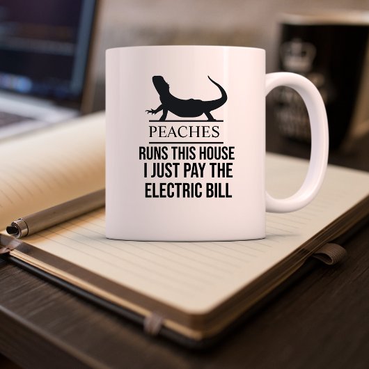 Personalisierter Name Funny Bearded Dragon Owner Q Kaffeetasse