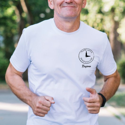 Personalisierter Name Funny Beer Crew T-Shirt