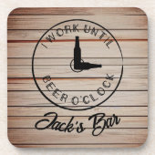 Personalisierter Name Funny Beer Getränkeuntersetzer (Vorderseite)