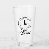 Personalisierter Name Funny Beer Glass Glas (Vorderseite)