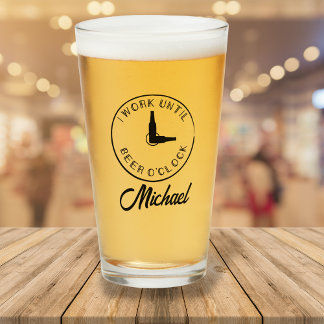 Personalisierter Name Funny Beer Glass Glas