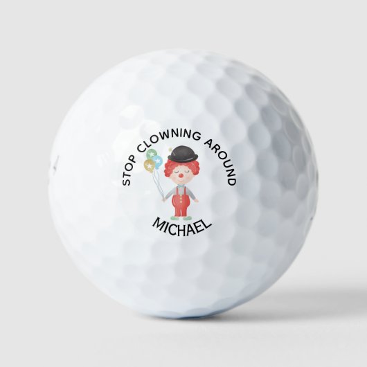 Personalisierter Name Funny Clown-Meldung Golfball (Vorderseite)