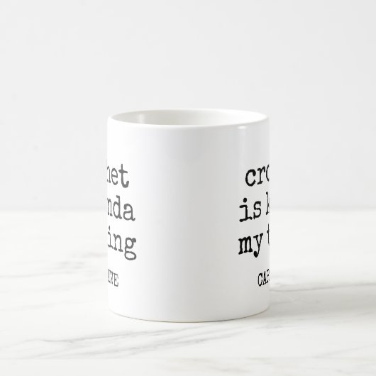 Personalisierter Name Funny Crochet Lover Spaß Zit Kaffeetasse (Mittel)