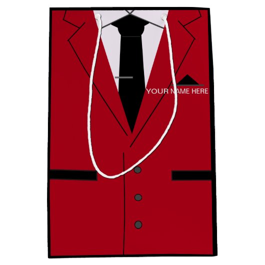 Personalisierter Name Funny Gift Tasche Roter Anzu Mittlere Geschenktüte (Vorderseite)