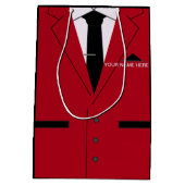 Personalisierter Name Funny Gift Tasche Roter Anzu Mittlere Geschenktüte (Rückseite)