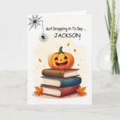 Personalisierter Name Funny Halloween Niedlich Spi Karte (Vorderseite)