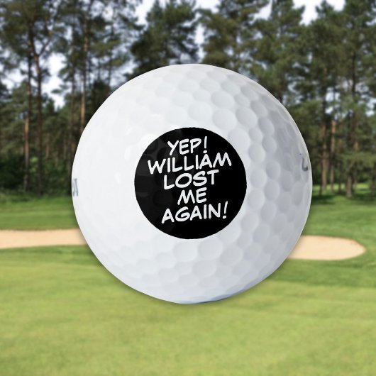 Personalisierter Name Funny Lost Golfball