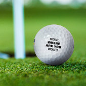 Personalisierter Name Funny Lost Golfball