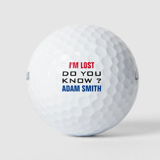 Personalisierter Name Funny Love Golf Balls Golfball (Vorderseite)
