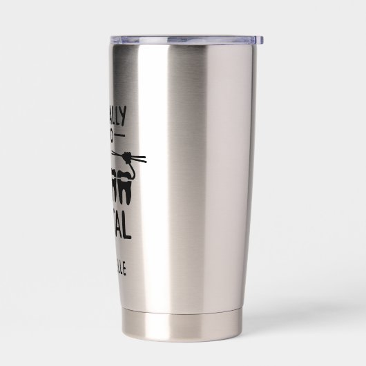 Personalisierter Name Funny Orthodontist Thermobecher (Links)