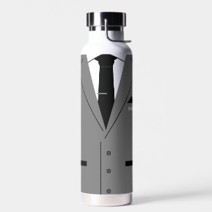 Personalisierter Name Funny Water Flasche Grau Anz