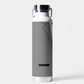 Personalisierter Name Funny Water Flasche Grau Anz (Vorne)