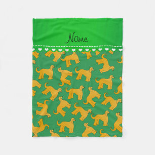 Personalisierter Name für afghanische Hunde Fleecedecke