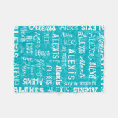Personalisierter Name für Alexis aquamarin Fleecedecke (Vorderseite (Horizontal))