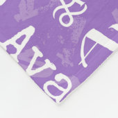 Personalisierter Name für Ava lila Fleecedecke (Ecke)