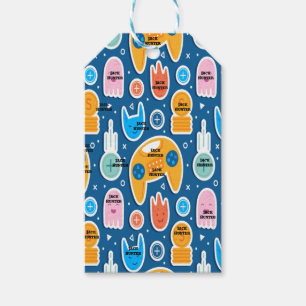 Personalisierter Name für das blaue Videospiel Geschenkanhänger