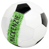 Personalisierter Name für das Monogramm des grünen Fußball (Dreiviertel)
