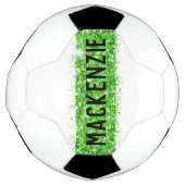 Personalisierter Name für das Monogramm des grünen Fußball (Vorderseite)