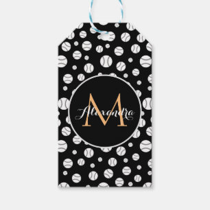 Personalisierter Name für das Monogramm Schwarz-We Geschenkanhänger