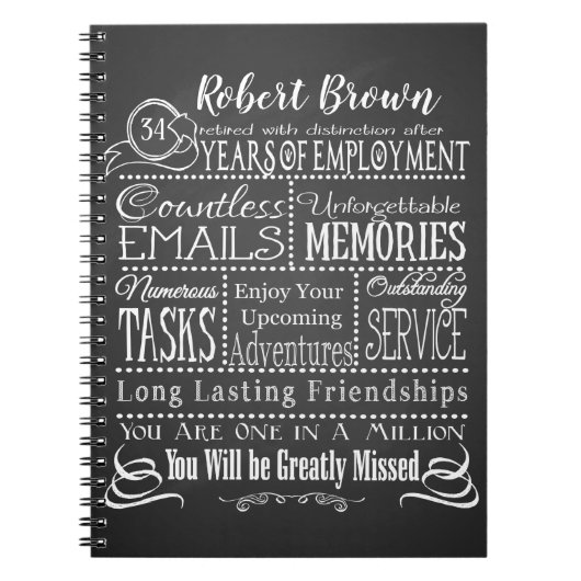 Personalisierter Name für das Notebook Notizblock (Vorderseite)