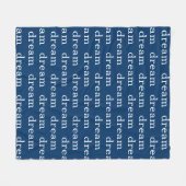Personalisierter Name für die blaue Marine Fleecedecke (Vorderseite (Horizontal))