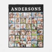 Personalisierter Name für einfache Familienfotogra Fleecedecke (Vorderseite)