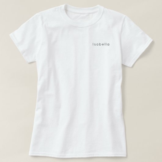Personalisierter Name für Frauen Mädchenausstattun T-Shirt (Design vorne)