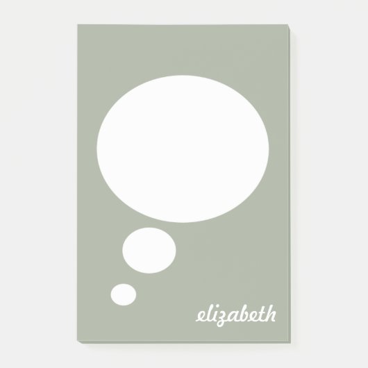 Personalisierter Name für Grün- und Weißgespräch Post-it Klebezettel (Vorderseite)