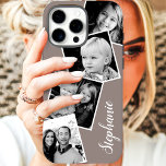 Personalisierter Name für Instagramm-Fotocollage iPhone 16 Hülle<br><div class="desc">Custom Instagram Foto Collage Ash Gray Personalisiert iPhone 16 Fall. Dieses trendige,  moderne Design verfügt über einen Platz für 4 quadratische Foto im Stil eines Intragrams. Fügen Sie Ihren Namen oder Text hinzu,  um dieses benutzerdefinierte DIY-Design weiter zu personalisieren und wählen Sie Ihre eigene Hintergrundfarbe aus.</div>