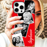 Personalisierter Name für Instagramm-Fotocollage Case-Mate iPhone Hülle<br><div class="desc">Custom Instagram Foto Collage Red Personalisiert iPhone 11 Fall. Dieses trendige,  moderne Design verfügt über einen Platz für 4 quadratische Foto im Stil eines Intragrams. Fügen Sie Ihren Namen oder Text hinzu,  um dieses benutzerdefinierte DIY-Design weiter zu personalisieren und wählen Sie Ihre eigene Hintergrundfarbe aus.</div>
