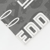 Personalisierter Name für Jedd Grau Fleecedecke (Ecke)