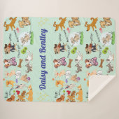 Personalisierter Name für Kindernahrung und Vliess Sherpadecke (Vorderseite (Horizontal))