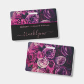 Personalisierter Name für kleine Unternehmen Ausweis (Vorder- & Rückseite)