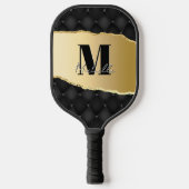 Personalisierter Name für Monogramm Eleganter Skri Pickleball Schläger (Vorderseite)