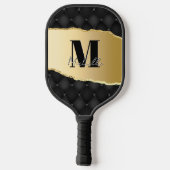 Personalisierter Name für Monogramm Eleganter Skri Pickleball Schläger (Rückseite)