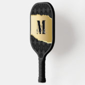 Personalisierter Name für Monogramm Eleganter Skri Pickleball Schläger (Links)