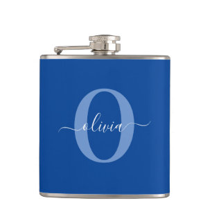 Personalisierter Name für Monogramm Flachmann