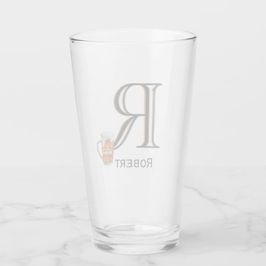 Personalisierter Name für Monogramm Glas (Rückseite)