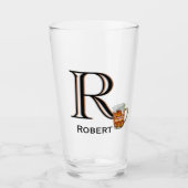 Personalisierter Name für Monogramm Glas (Vorderseite)