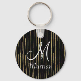 Personalisierter Name für Monogramm, goldener Glit Schlüsselanhänger